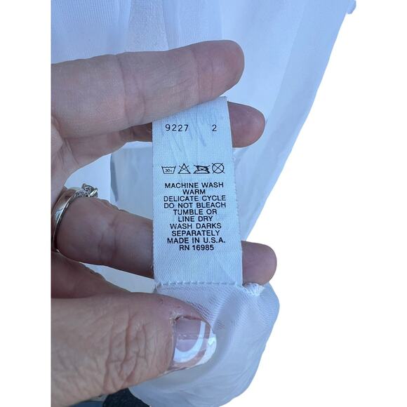 Vintage Women's Night Gown Sleepwear V-Neck Floral Lace Ivory Size Medium - Picture 7 of 16